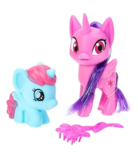 Набор пони тутти пластиковые 2шт 8см/6см расческа Y2306Z0484-1-RU